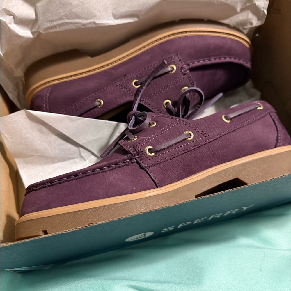 Sperry Women's Burgundy Loafers - Picture 3 of 5